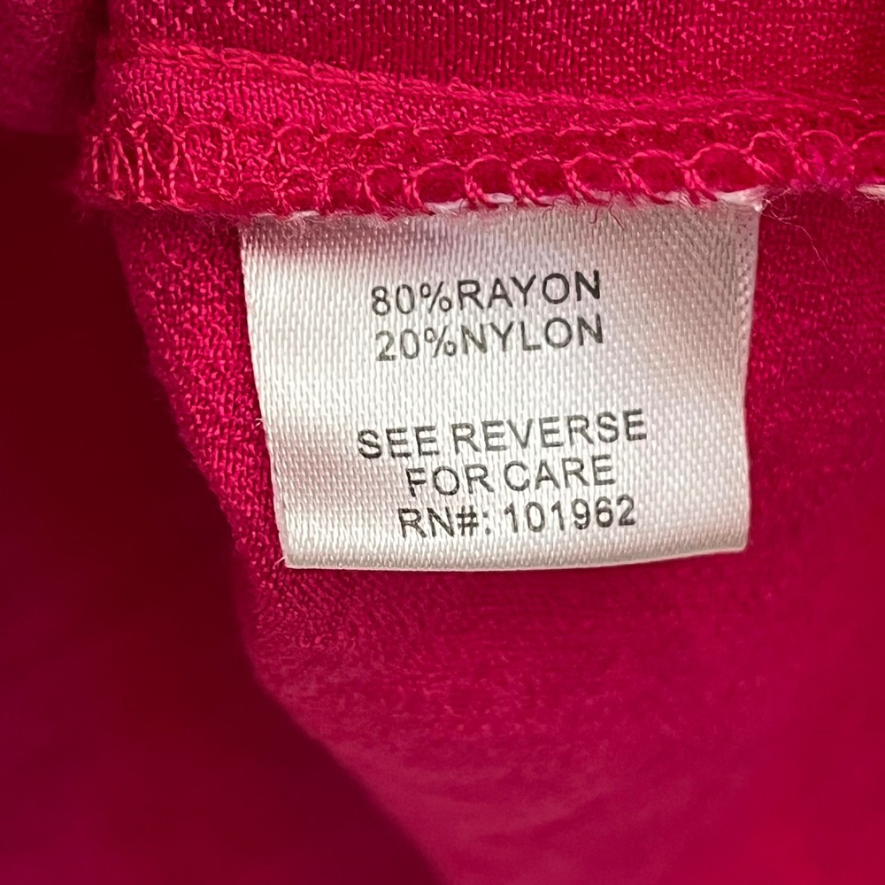Chances R Womens Magenta Pink Button Front Sleeveless Vest Top V-Neck Large - Picture 6 of 8